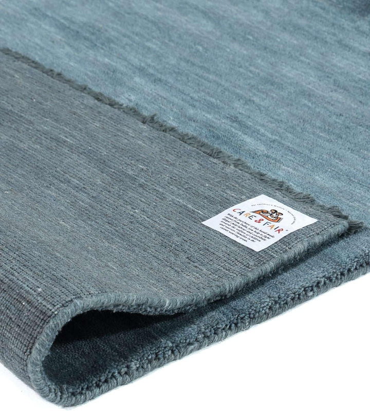 RugVista Handloom Fringes Teppich - Dunkeltürkis 80x120 80 x 120 cm (Rechteckig) Dunkel Teal, 80 x 1