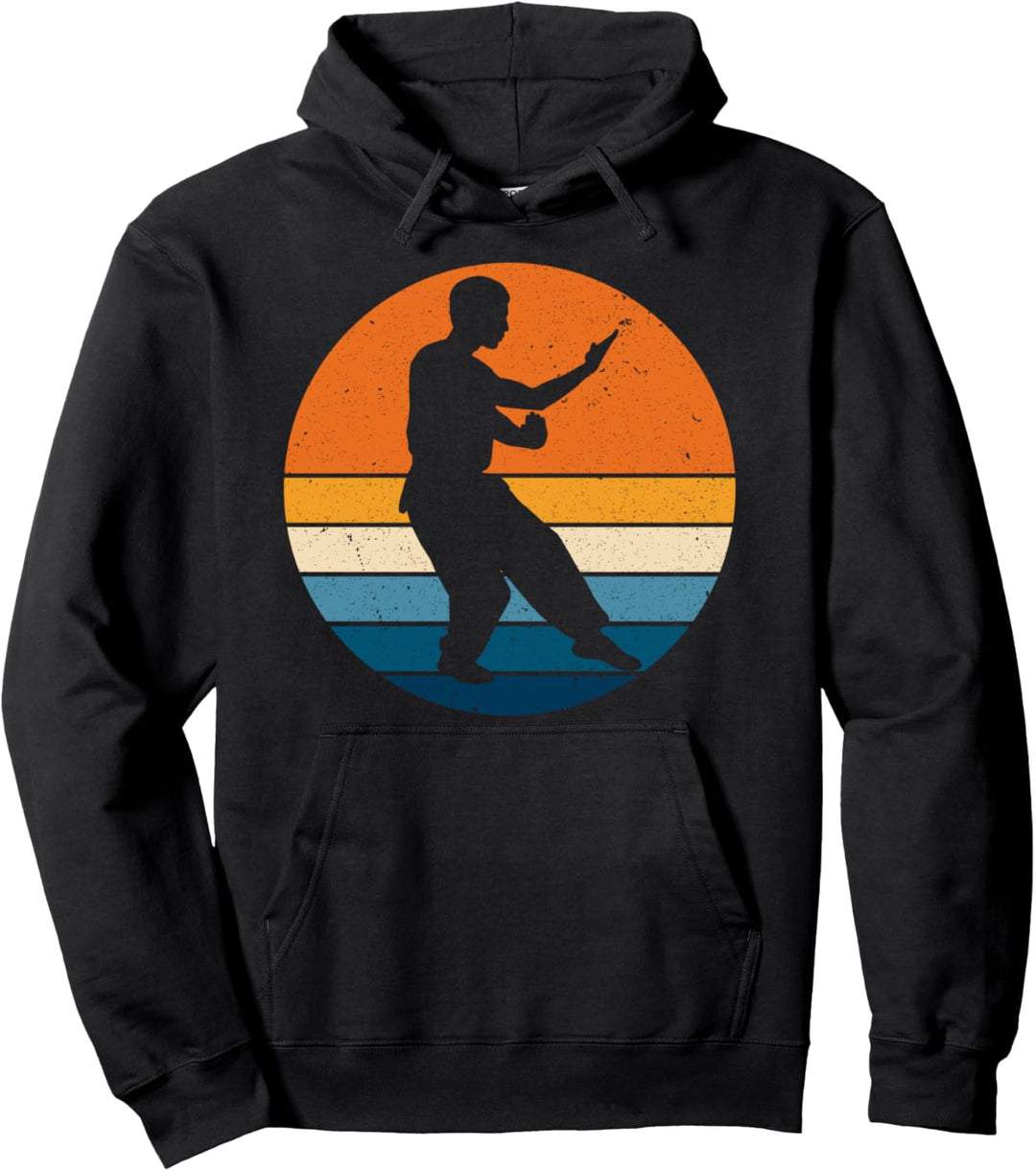 Wing Chun, Retro Vintage Sunset, Chinesische Kampfkunst Pullover Hoodie
