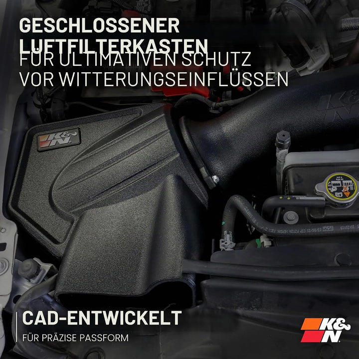 K&N 57S-490 Waschbarer und wiederverwendbarer KFZ Hochleistungsluftfiltersystem Rot