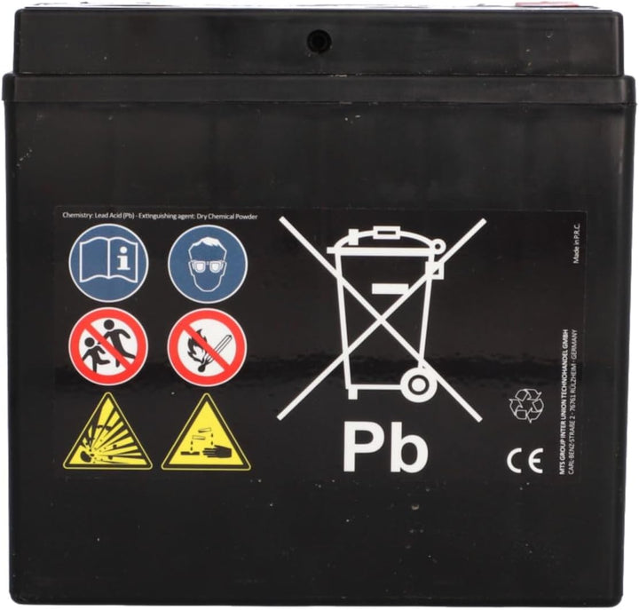 CARTEC Motorradbatterie YTX14-BS, 12Ah, 200A, Gel Technologie Motorrad-Starter-Batterie, Erstausrüst