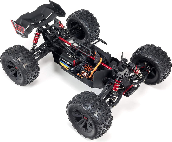 ARRMA RC Truck 1/8 KRATON 6S V5 4WD BLX Speed Monster Truck mit Spektrum Firma RTR, rot, ARA8608V5T1