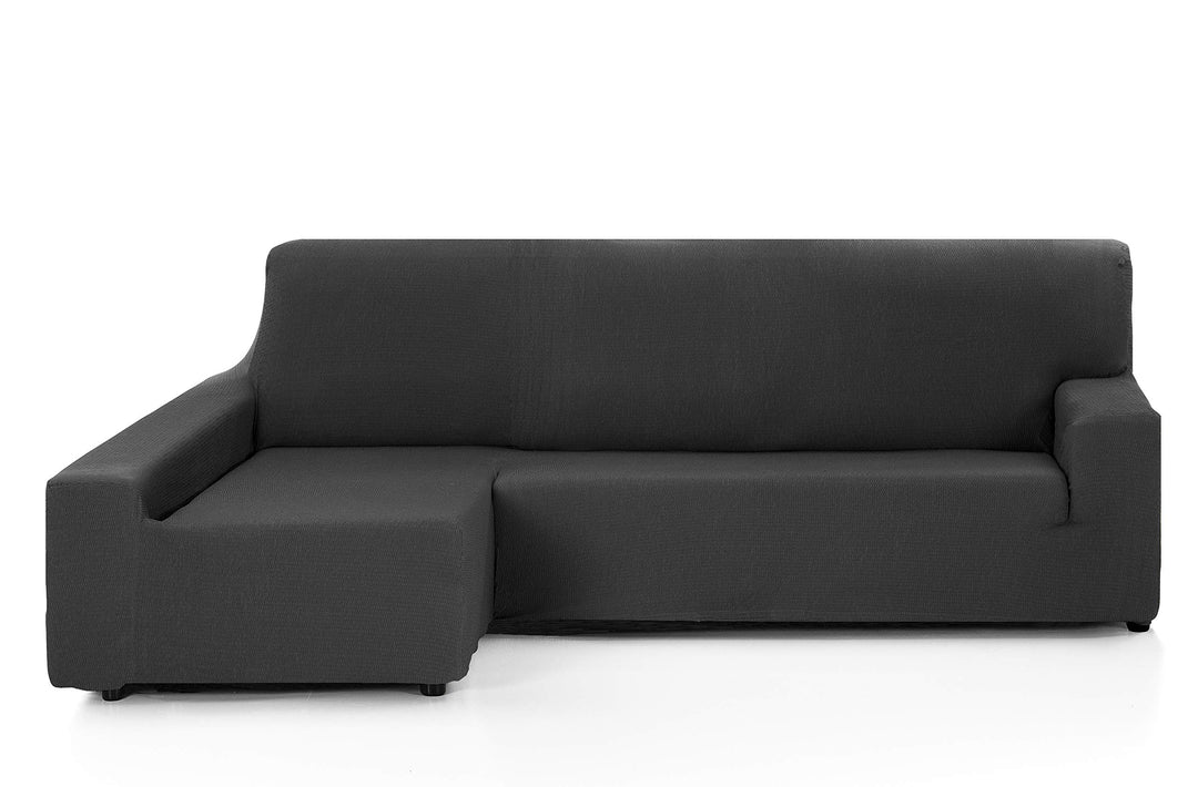 Martina Home Tunez Sofabezug, Baumwolle Polyester Elastan, anthrazit, Brazo izquierdo langer linker
