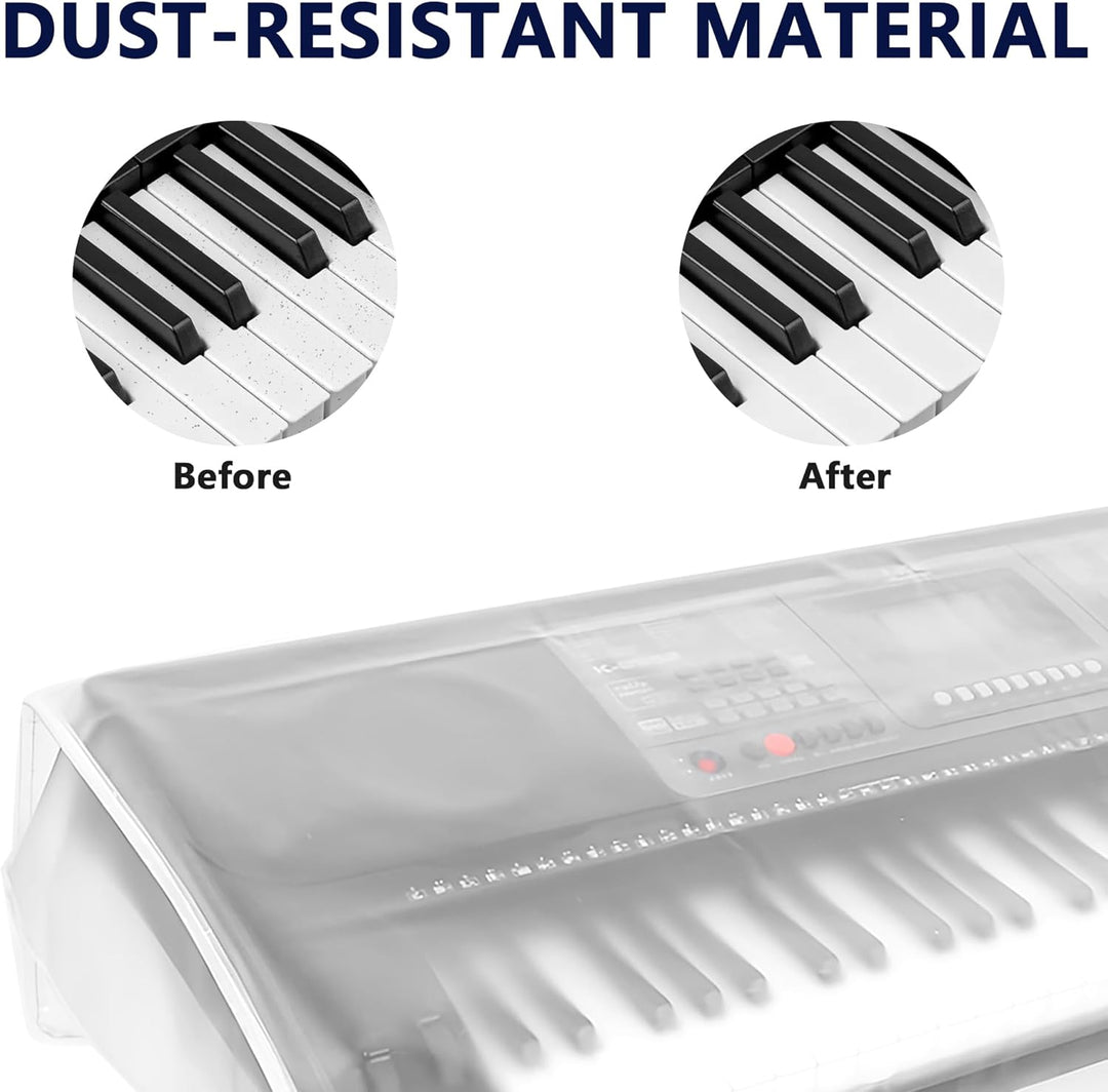 Staubschutz für elektronische Klaviertastatur – mattes transparentes Design für stilvollen Schutz (8