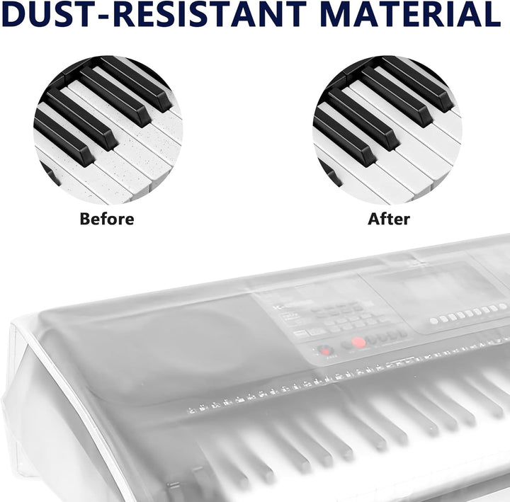 Staubschutz für elektronische Klaviertastatur – mattes transparentes Design für stilvollen Schutz (8
