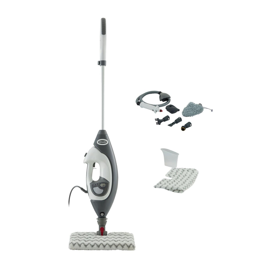 Shark Boden- & Hand-Dampfreiniger [S6005EU] Dampfmopp, Multi-Funktionsgerät, Weiss/Grau 3-in-1