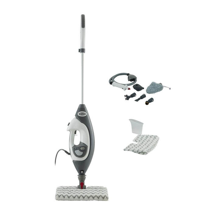 Shark Boden- & Hand-Dampfreiniger [S6005EU] Dampfmopp, Multi-Funktionsgerät, Weiss/Grau 3-in-1