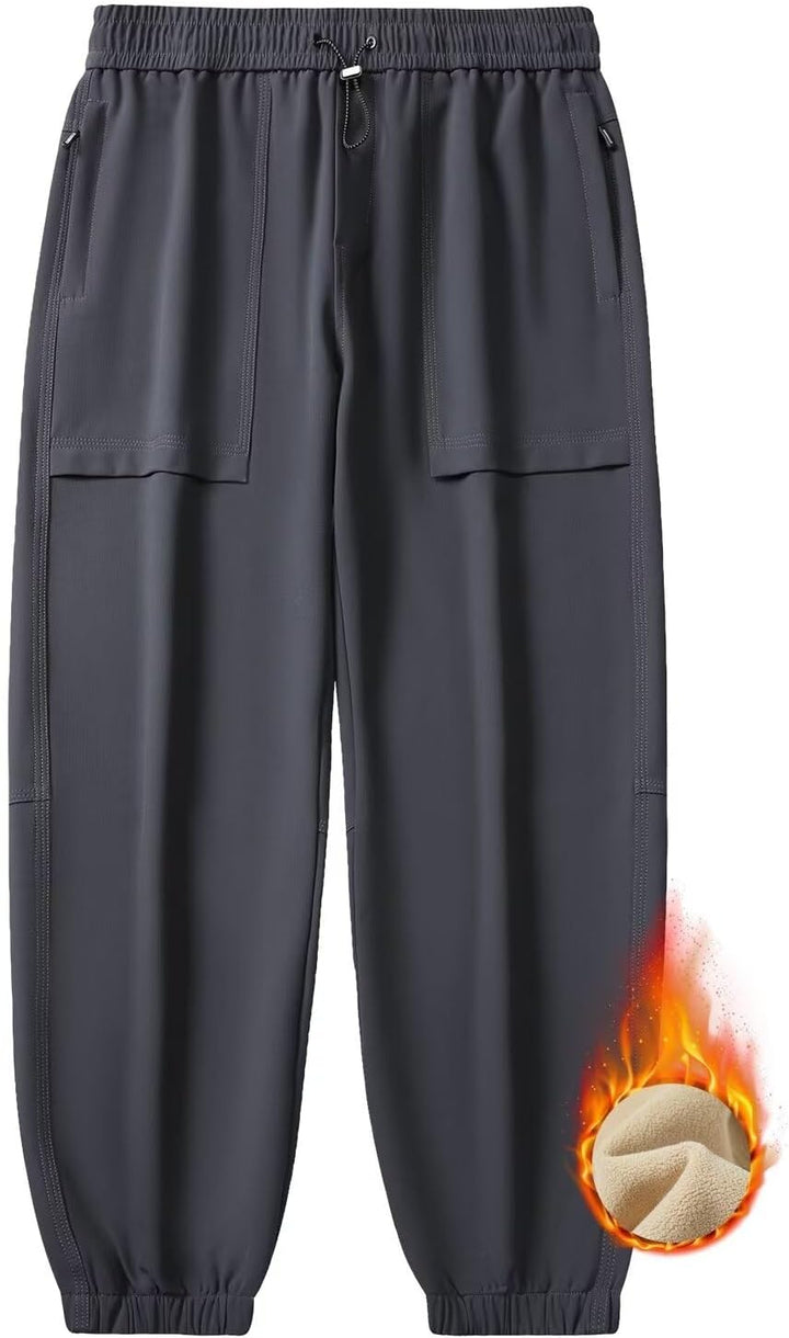 FLYGAGA Damen Wanderhose Wasserdicht Softshellhose Jogginghose Fleece Gefüttert Warm Winddicht Winte