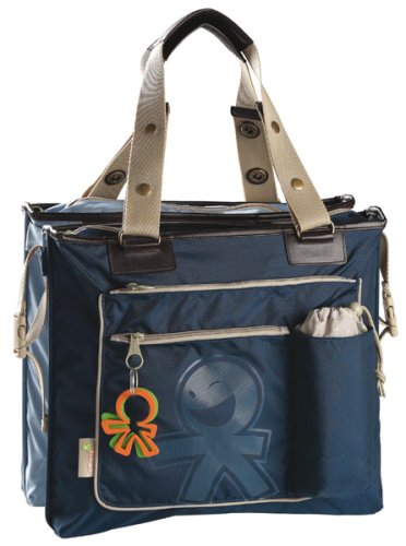 Wickeltasche Chameleon - blau/beige