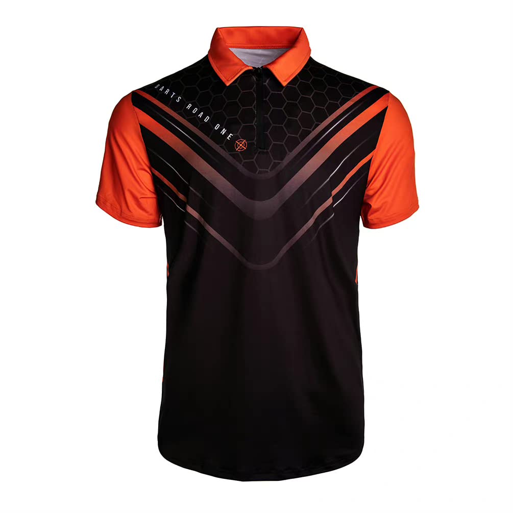 CUESOUL Darts Road ONE Atmungsaktiver Dart-Shirt 3XL Orange, 3XL Orange