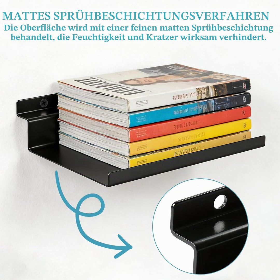 MIGUBIGU 1 Pcs Regal für Akustikpaneele Ohne Bohren 25 x 15 cm, Wandorganizer für Akustikpaneele Sch