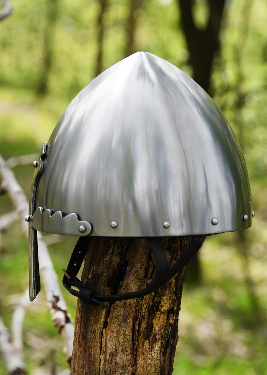 Ulfberth - Nasalhelm - St. Wencelass - Wenzelhelm - 2mm Stahl - Schaukampftauglich - Mittelalter - R