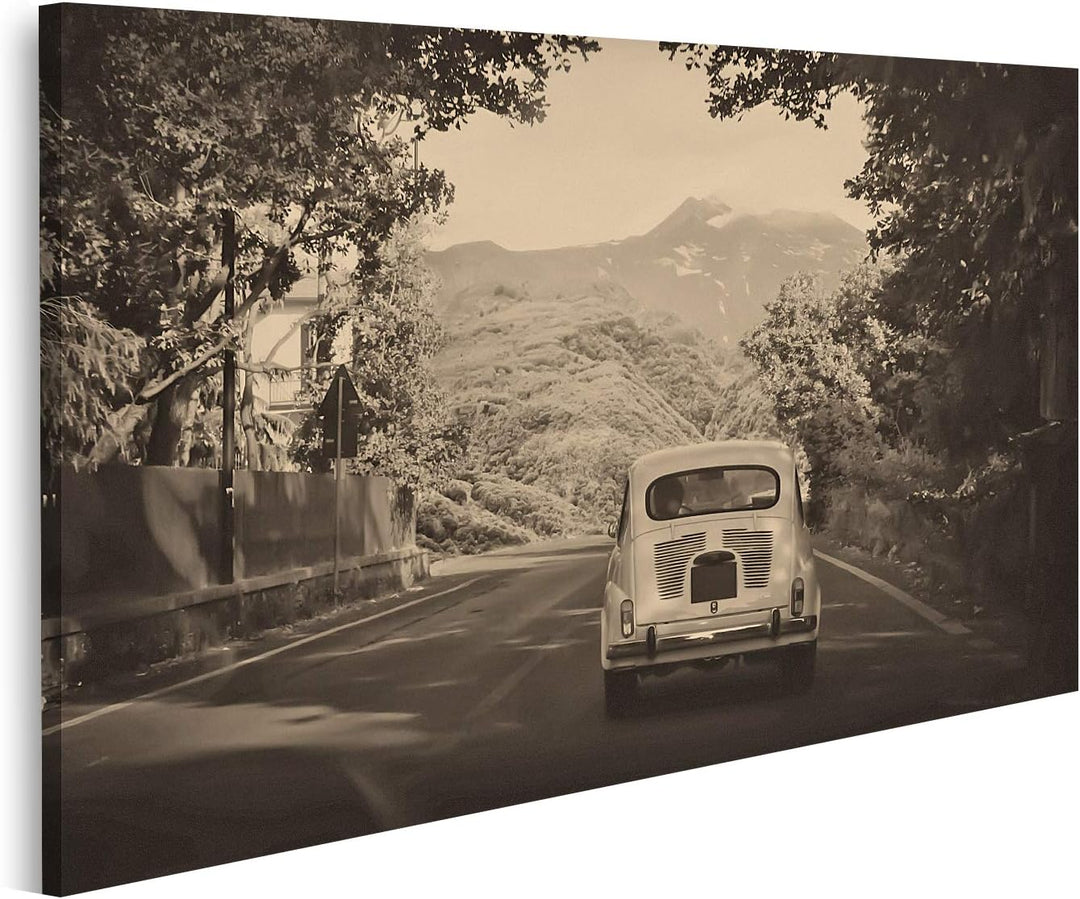 islandburner Bild auf Leinwand Old Fashioned Auto Retro Vintage Bilder Wandbilder Poster, Leinwand 8