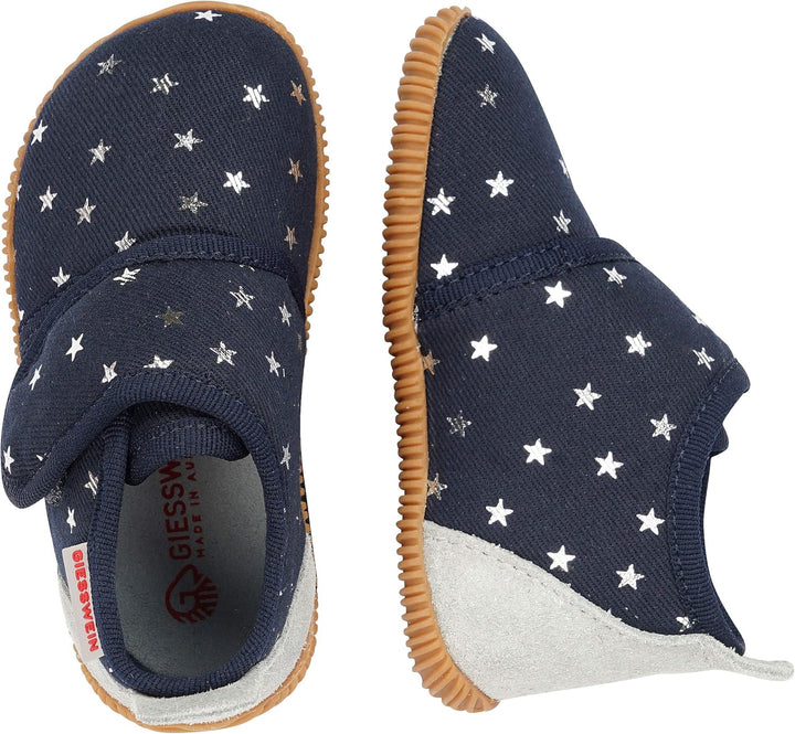 Giesswein Kinderhausschuhe Salsach - Slim Fit Pantoffeln mit Funkelsternenmuster, Hausschuhe mit Kle
