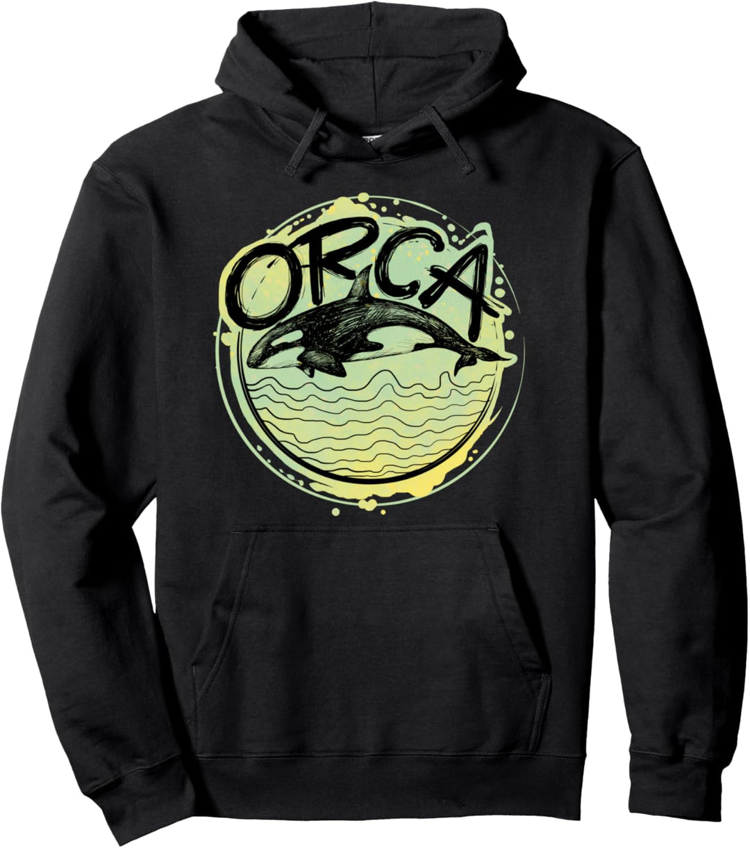 Killerwal Strand Orca Geschenk Pullover Hoodie