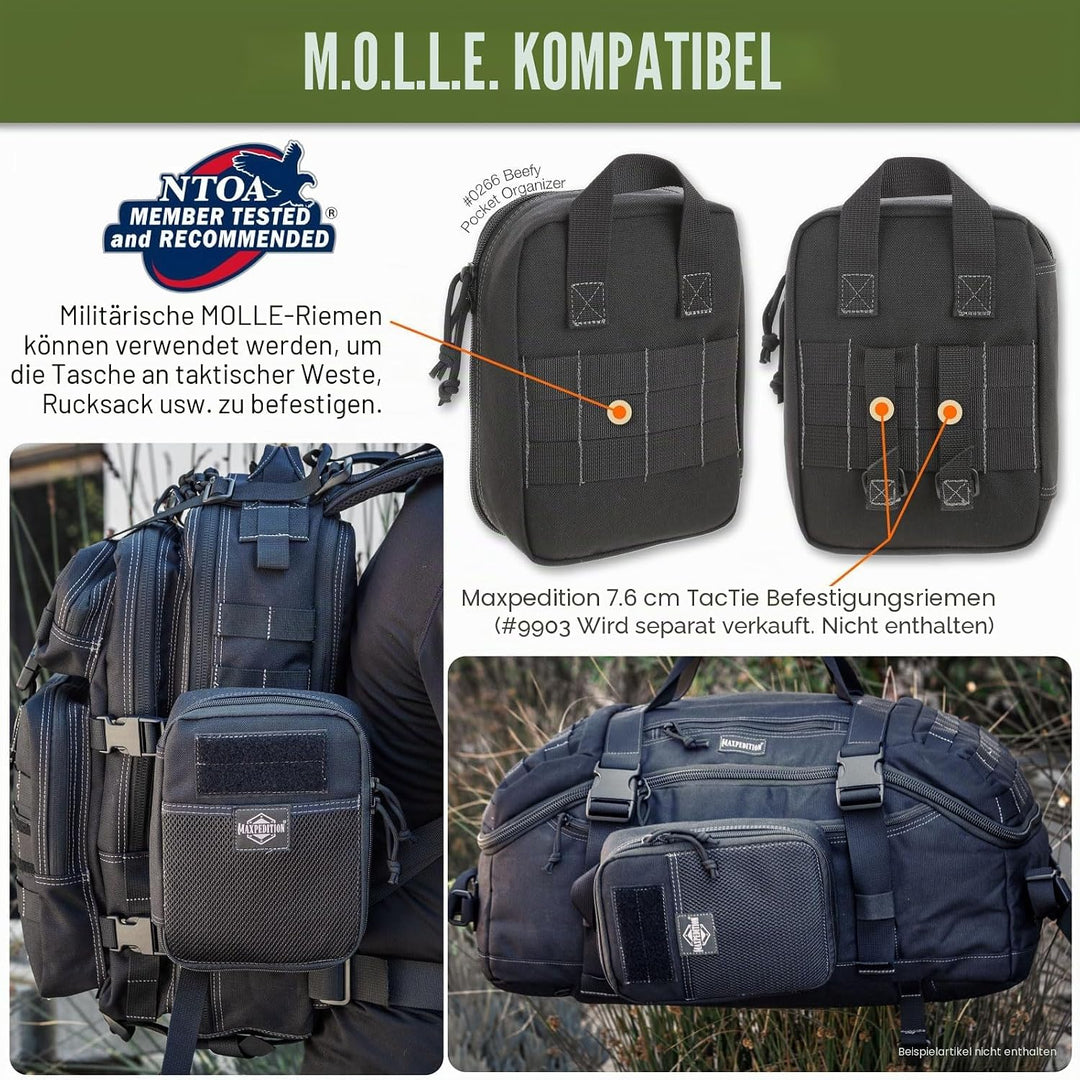 Maxpedition Beefy Pocket Organizer Tasche Einheitsgrösse Schwarz, Einheitsgrösse Schwarz
