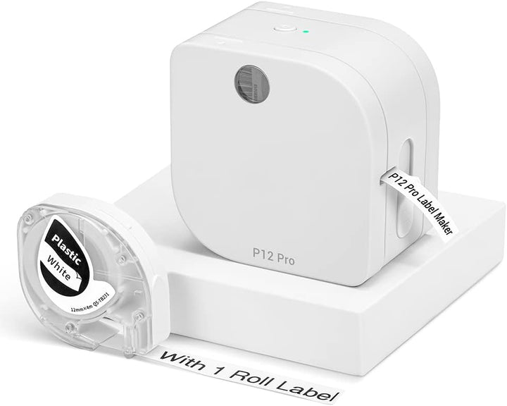 Phomemo P12-Pro Mini Bluetooth Etikettiergerät, USB aufladbares Thermo-Beschriftungsgerät Selbstkleb