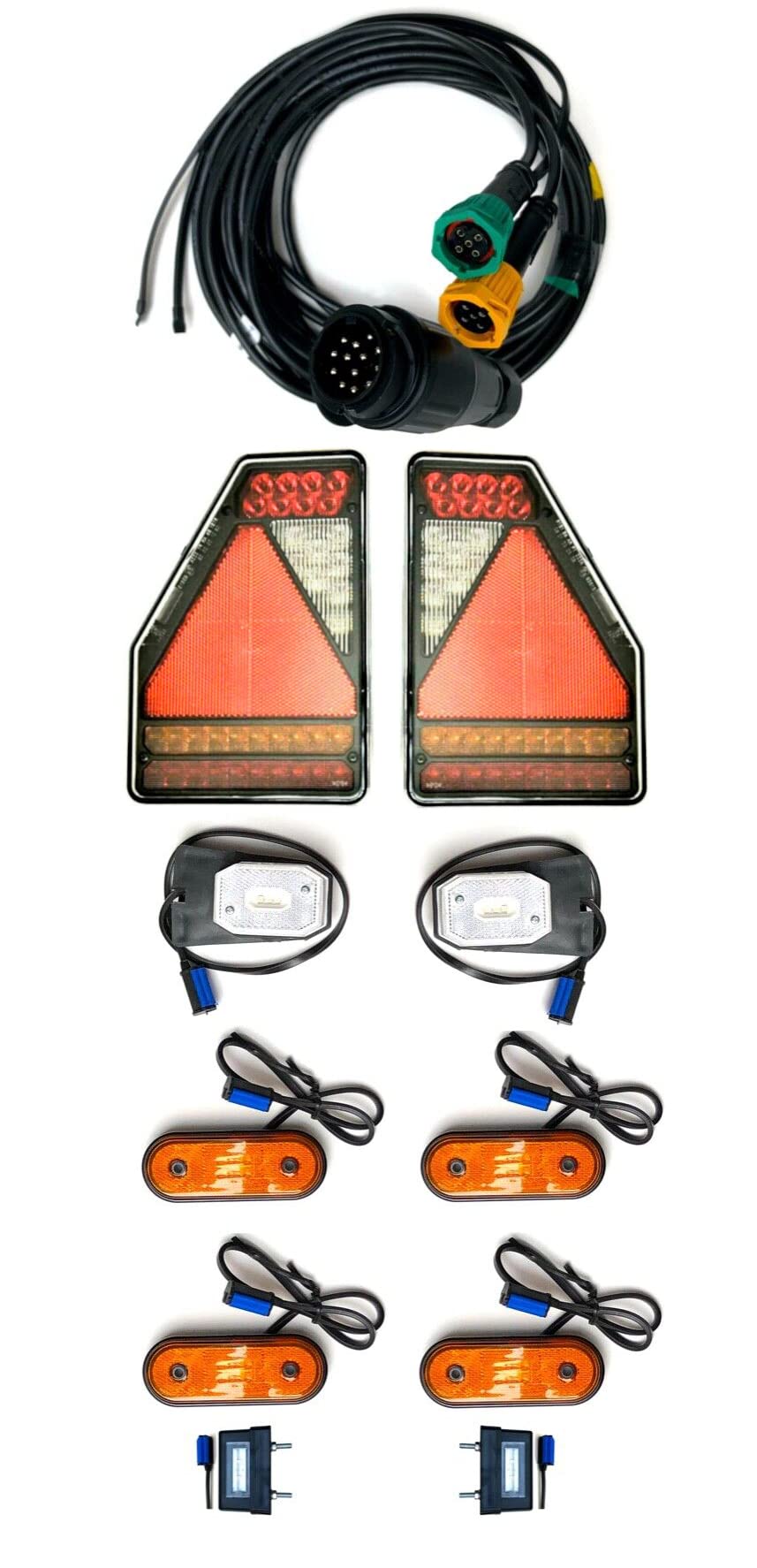 Anhängerbeleuchtung LED Control Box 12V Rückleuchte mit Kabel 7,7 m Kennzeichen SET