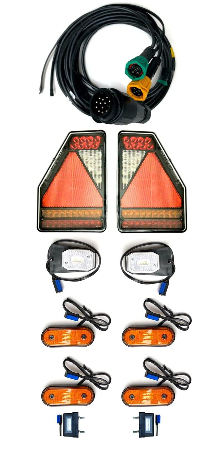 Anhängerbeleuchtung LED Control Box 12V Rückleuchte mit Kabel 7,7 m Kennzeichen SET