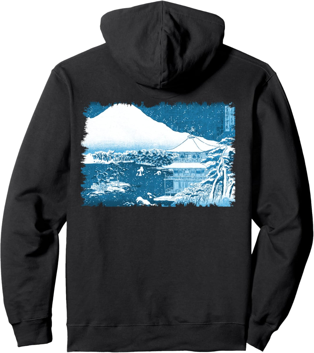 Berühmte Klassische Japanische Kunst Kinkakuji Tempel Schnee Pullover Hoodie