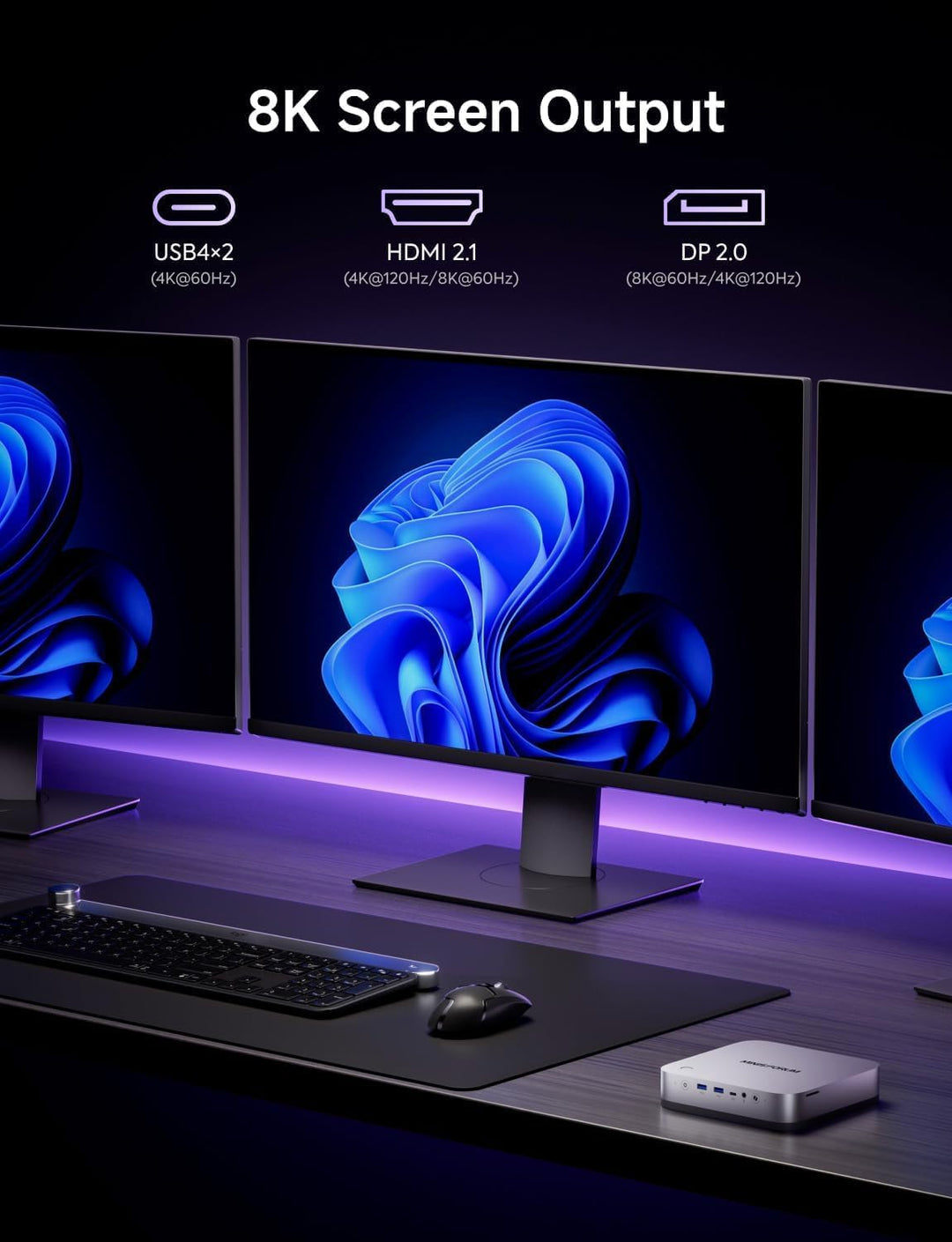 MINIS FORUM AI X1 Pro Mini PC, AMD Ryzen AI 9 HX 370 12-Core-Prozessor bis zu 5,1 GHz, AMD Radeon 89