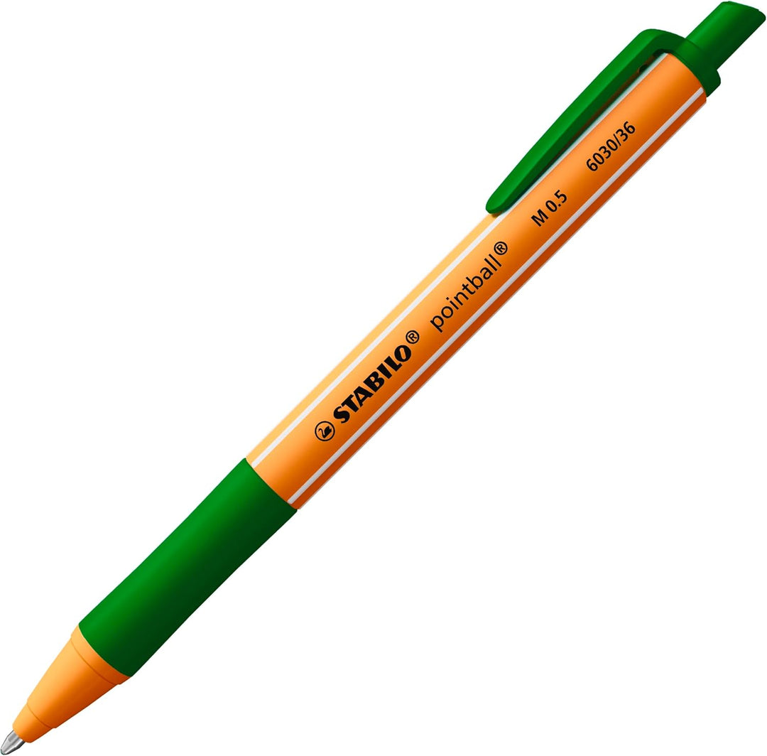 Druck-Kugelschreiber - STABILO pointball - 10er Pack - grün, grün