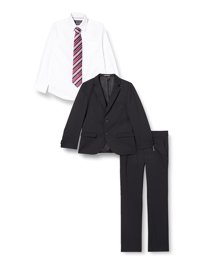 G.O.L. Jungen Bekleidungsset 4-tlg. Anzug, bestehend aus Sakko, Hose, Hemd, Krawatte 146 Schwarz (Bl