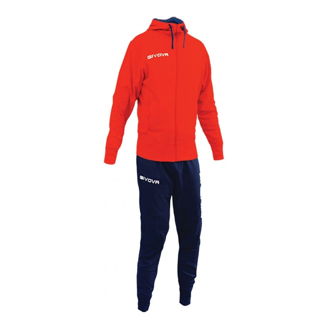 Givova Unisex Anzug Poker Sportoutfit 3XL rot/blau, 3XL rot/blau