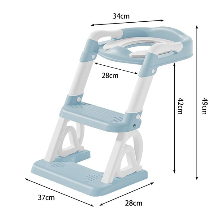 2-in-1 Toilettensitz für Kinder, Toilettensitz, faltbar und verstellbar, Treppe für Kinder, mit Leit