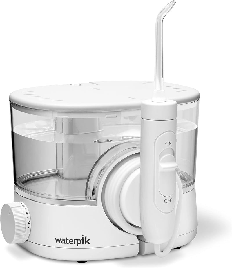 Waterpik ION WF11 Munddusche (Weiss), kabellos, wiederaufladbar und tragbar, mit 6 Aufsätzen und 1 A