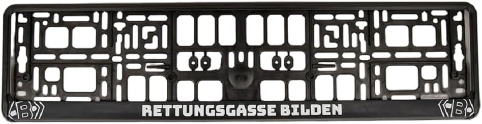 Borussia Mönchengladbach K Kennzeichenrahmen 2er Set - 1 x Rettungsgasse + 1 x Classic Logo - Kennze