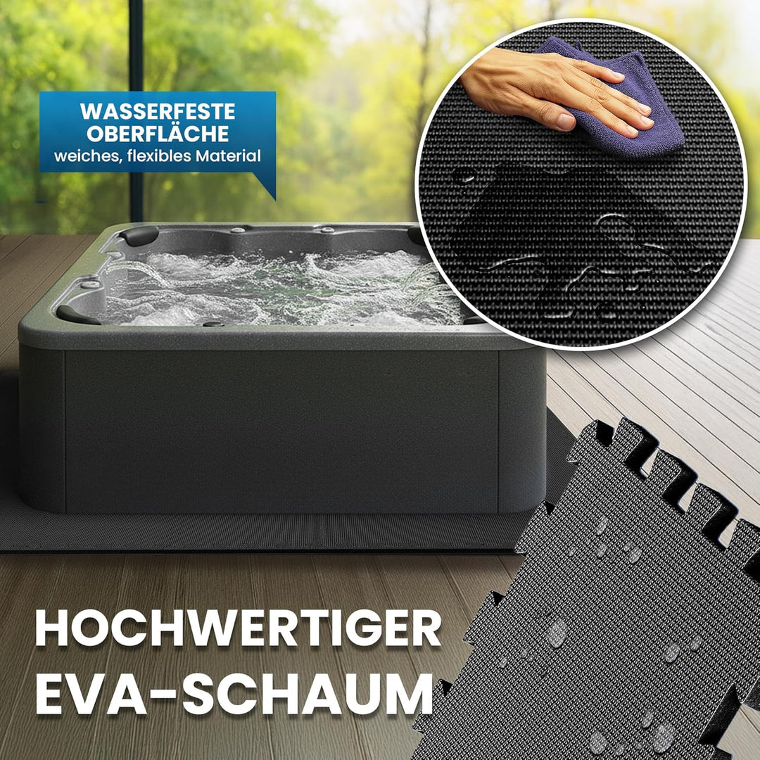 bemaxx Poolunterlage Poolmatte Unterlegmatte - 18 EVA Pool Matten Set: Bodenschutzmatte Puzzlematte