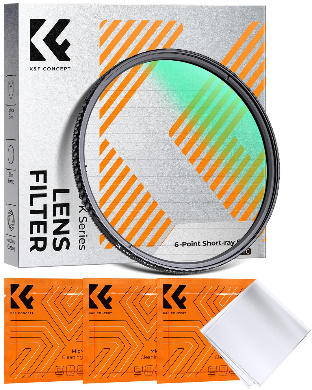 K&amp;F CONCEPT 67mm Kurzstrahl-Sternfilter mit 6 Punkten | Special Kamera-Effektfilter Filter,Optisches
