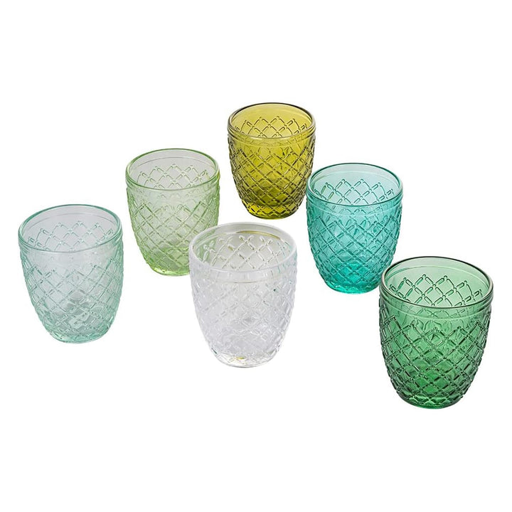 Villa d'Este Home Tivoli Castle Set 6 Wassergläser Greenery Glas 275 ml