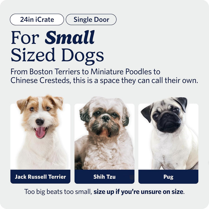 MidWest Homes for Pets iCrate Modell 1524BL Hundebox, ca. 61 cm lang, mit Einzeltür, auslaufsicherer