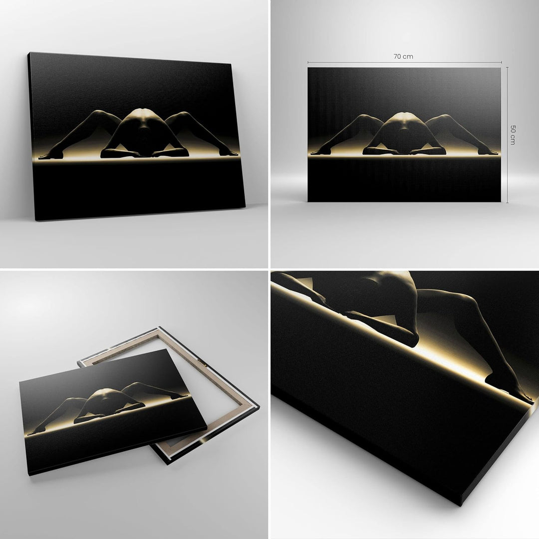 Bilder auf Leinwand Nackter Körper Modell künstlerische Pose Leinwandbild 70x50cm Wandbilder Dekorat