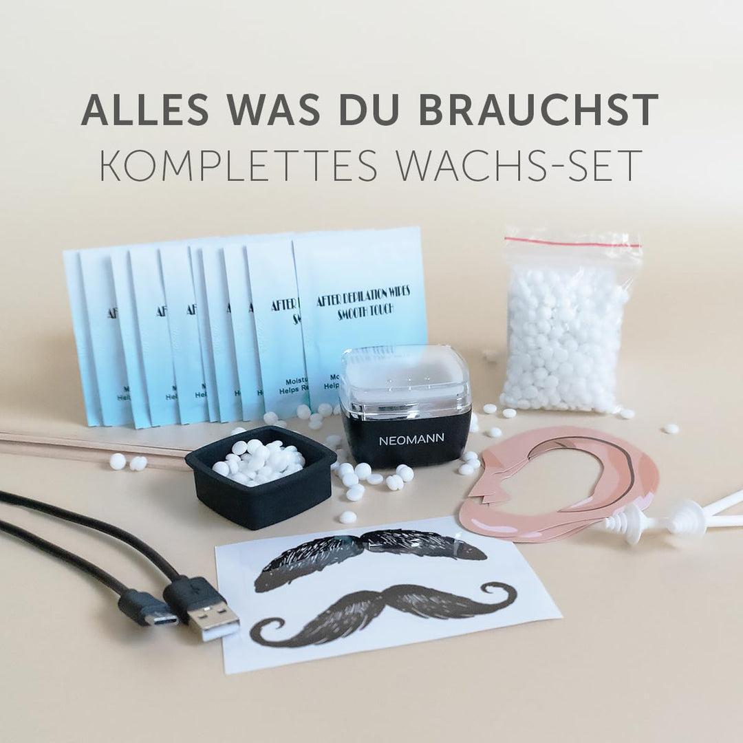 Wachs-Set zur Haarentfernung im Gesicht, an den Augenbrauen und in der Nase – Waxer Mini Reisefreund