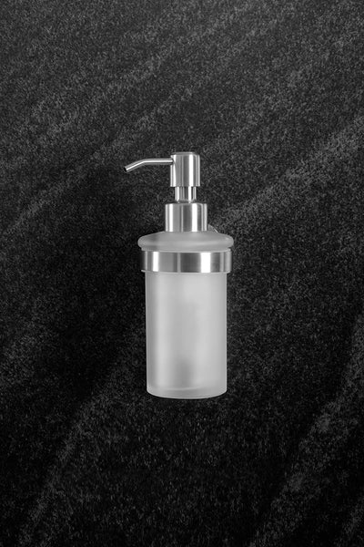 Ambrosya - Seifenspender mit Wandbefestigung - Glas Seife Spender Halter Seifenhalter Seifenschale B