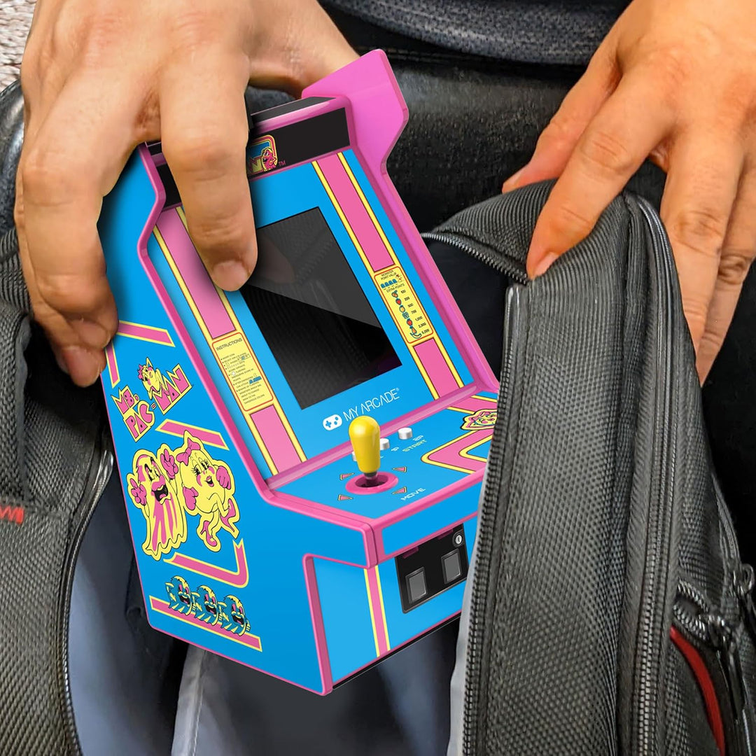 Micro Player PRO Ms. Pac-Man Retrogaming-Spiel 7 cm hochauflösender Bildschirm