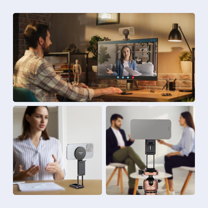 NEEWER Continuity Camera Mount für Tisch Monitor, magnetische dreifach Faltbare Handy Kamera Webcam