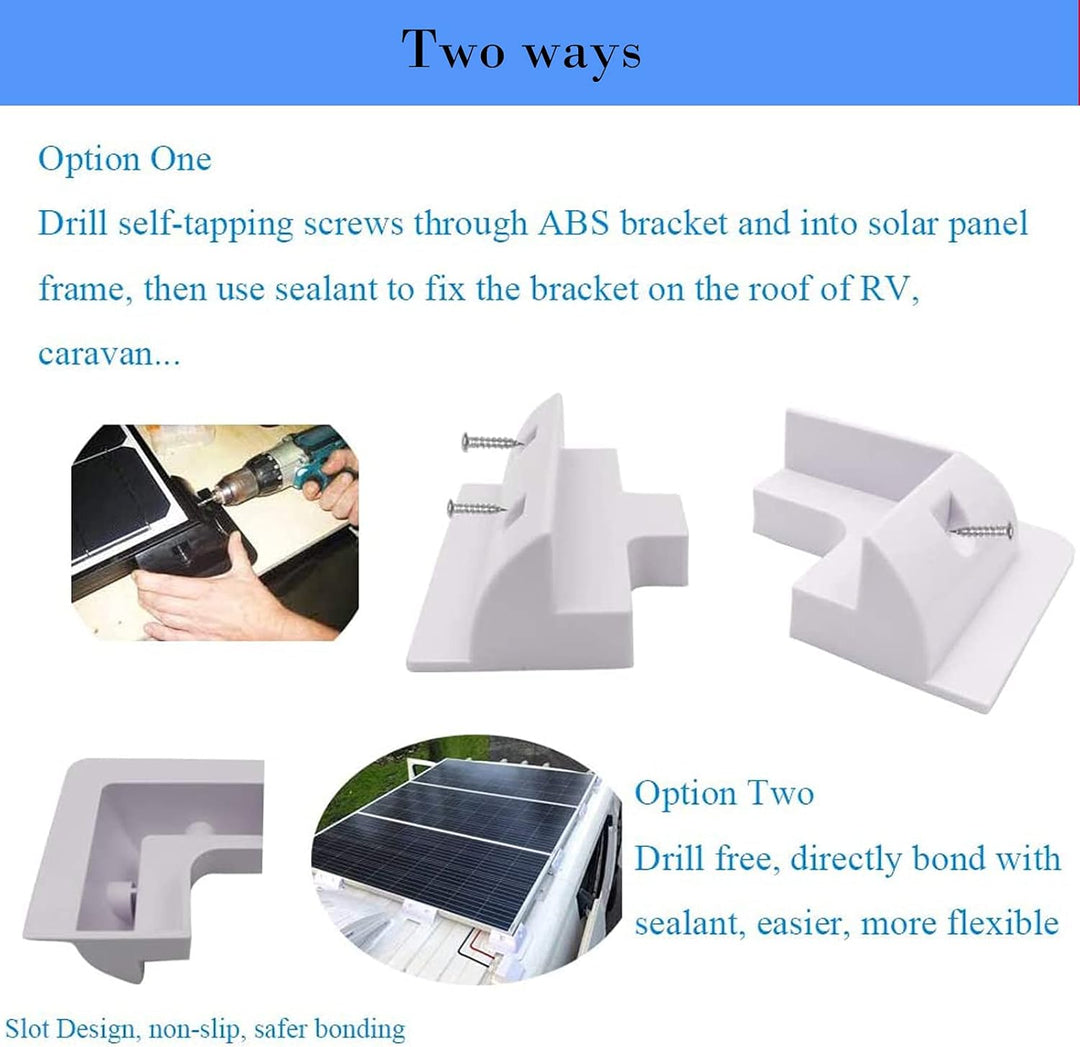 VIVLLEN Befestigungsklammern für Solarpanel,ABS,6-teilig,Bohrfrei,Weit verbreitet auf Dächern von Wo