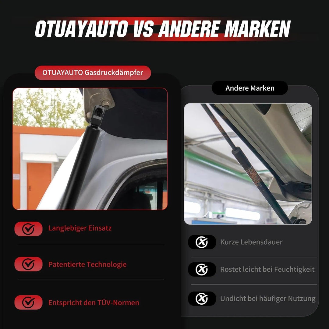 Gasfeder Heckklappe kompatibel mit Opel Meriva B (2010–2017), OTUAYAUTO 2 Stück Heckklappendämpfer –