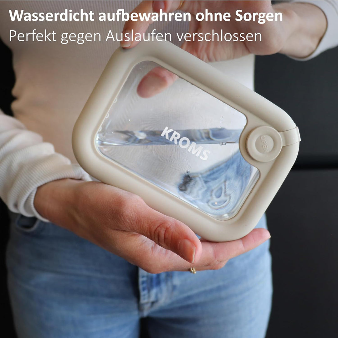Glas Frischhaltedosen Set 6 Stück - 100% Glas mit Glasdeckel BPA frei PFAS frei - Glasbehälter luftd
