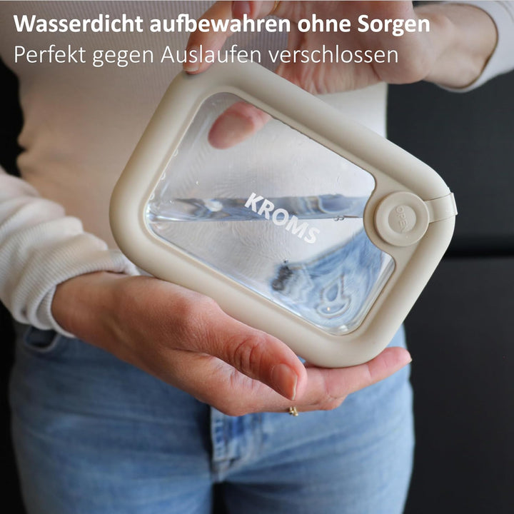 Glas Frischhaltedosen Set 6 Stück - 100% Glas mit Glasdeckel BPA frei PFAS frei - Glasbehälter luftd