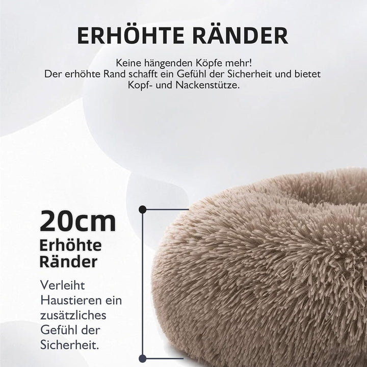 JRUI Hundebett für Mittelgrosse Hunde, Waschbar Katzenbett Hundekissen, Rund Plüsch Hundesofa Hundek