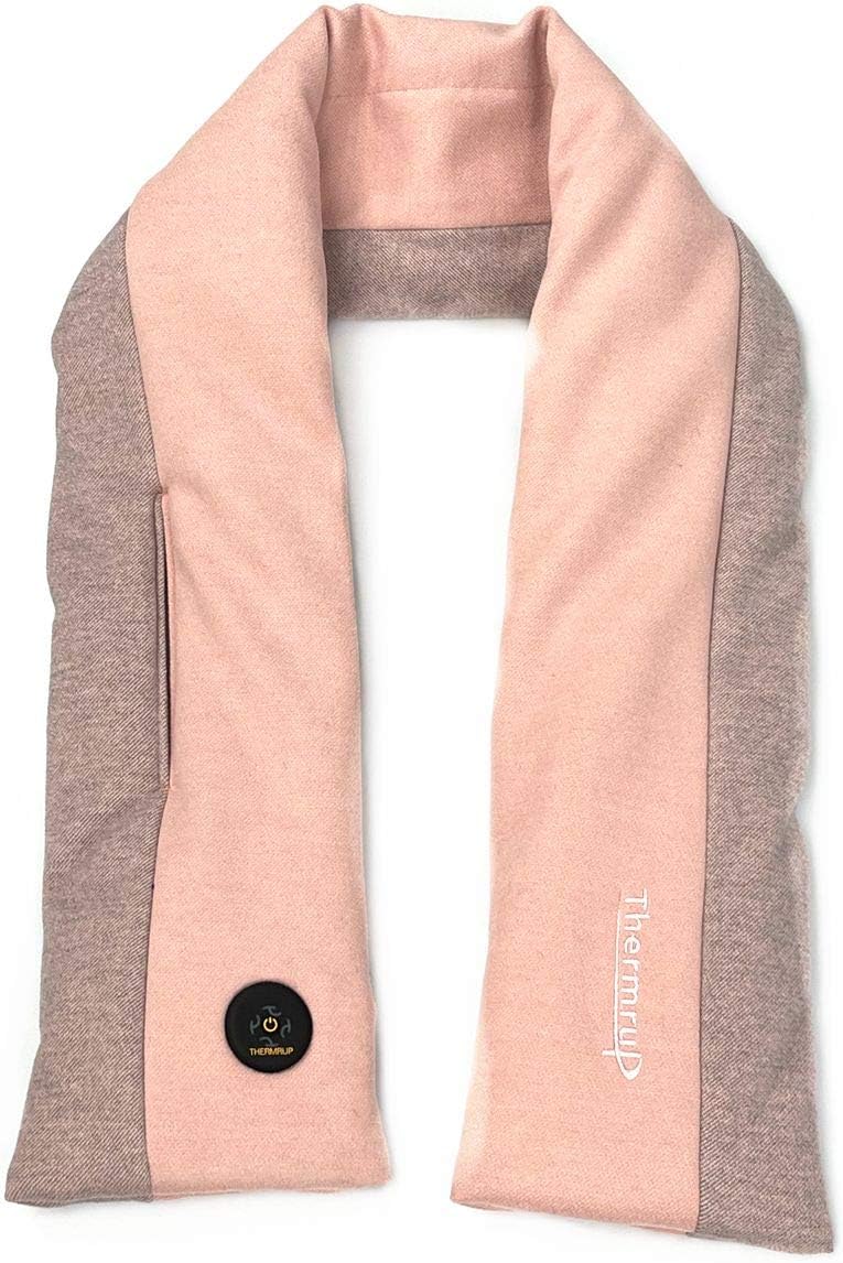 Thermrup Ferninfrarot Beheizbarer Schal mit 3-stufige Temperatureinstellung, Akkubetrieb Rosa, Rosa