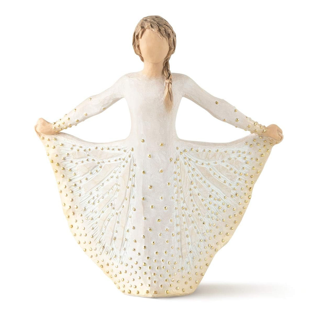 Willow Tree Butterfly Figurine, Resin, Cream, 65 x 145 x 165 cm, 1 Einheiten Einzelbett, Einzelbett