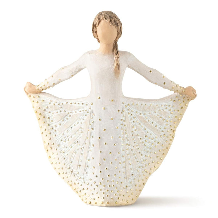 Willow Tree Butterfly Figurine, Resin, Cream, 65 x 145 x 165 cm, 1 Einheiten Einzelbett, Einzelbett