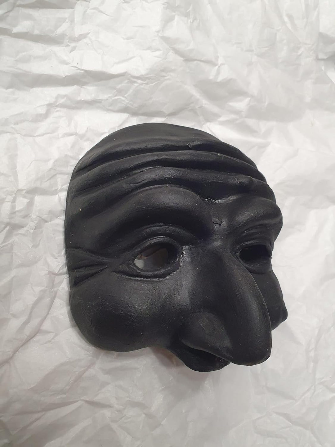 1 x Maske PULCINELLA ca. 11 x 12 cm aus Terrakotta zum Aufhängen von Handwerksmeistern San Gregorio