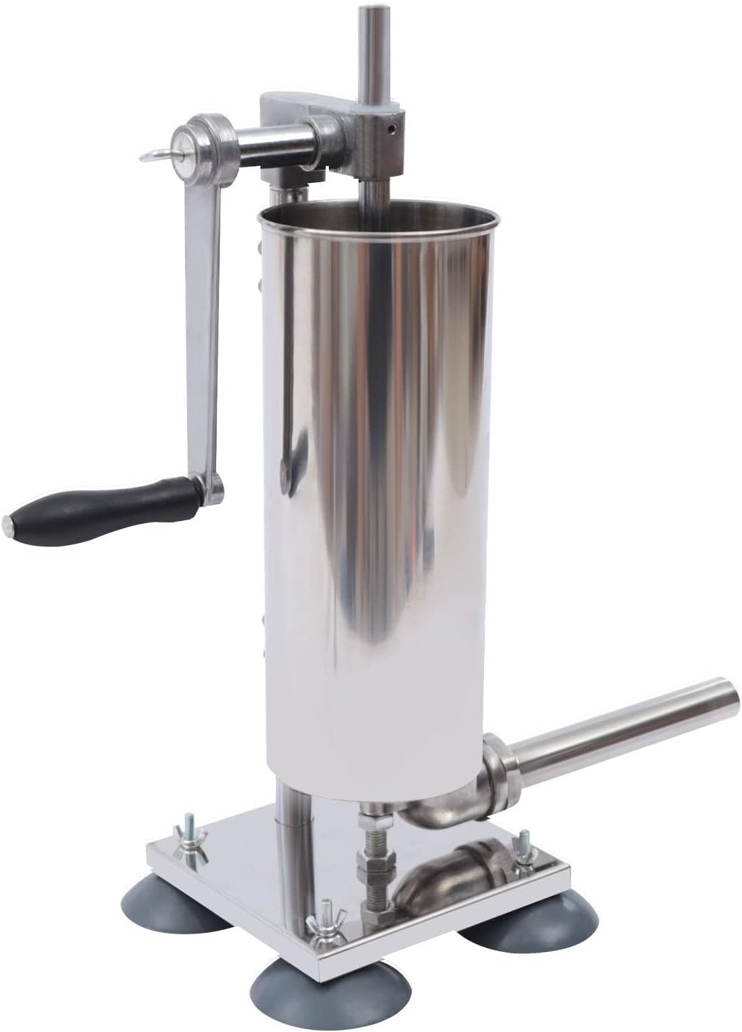 3L Wurstfüller Manuelle Wurstmaschine, Edelstahl Vertikal Handkurbel Wurstmaschine Wurstpresse Sausa