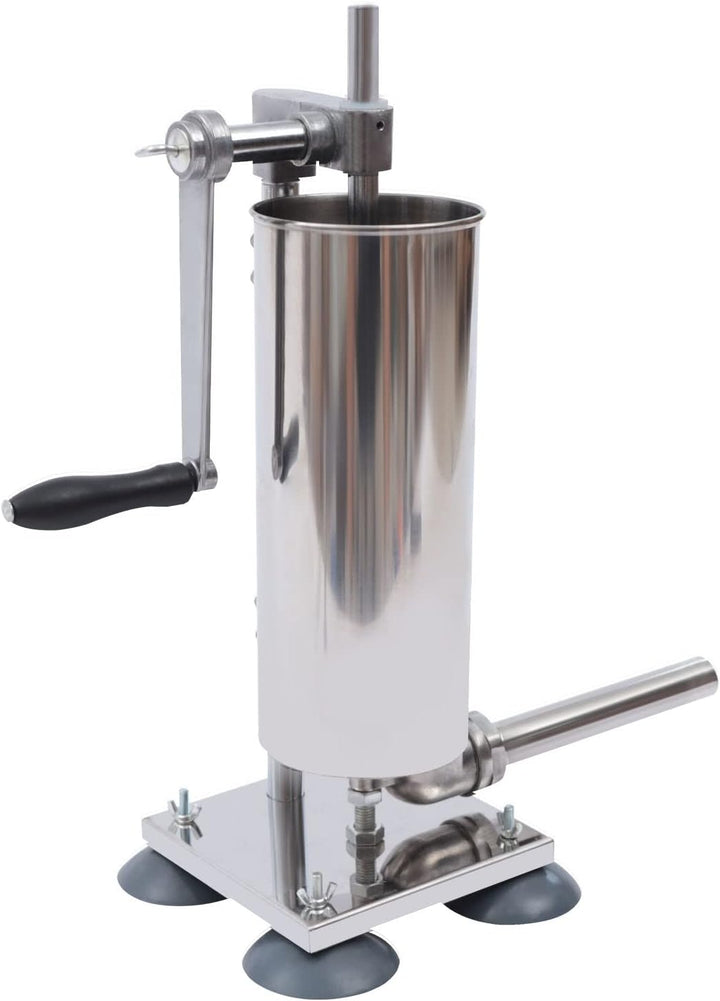 3L Wurstfüller Manuelle Wurstmaschine, Edelstahl Vertikal Handkurbel Wurstmaschine Wurstpresse Sausa